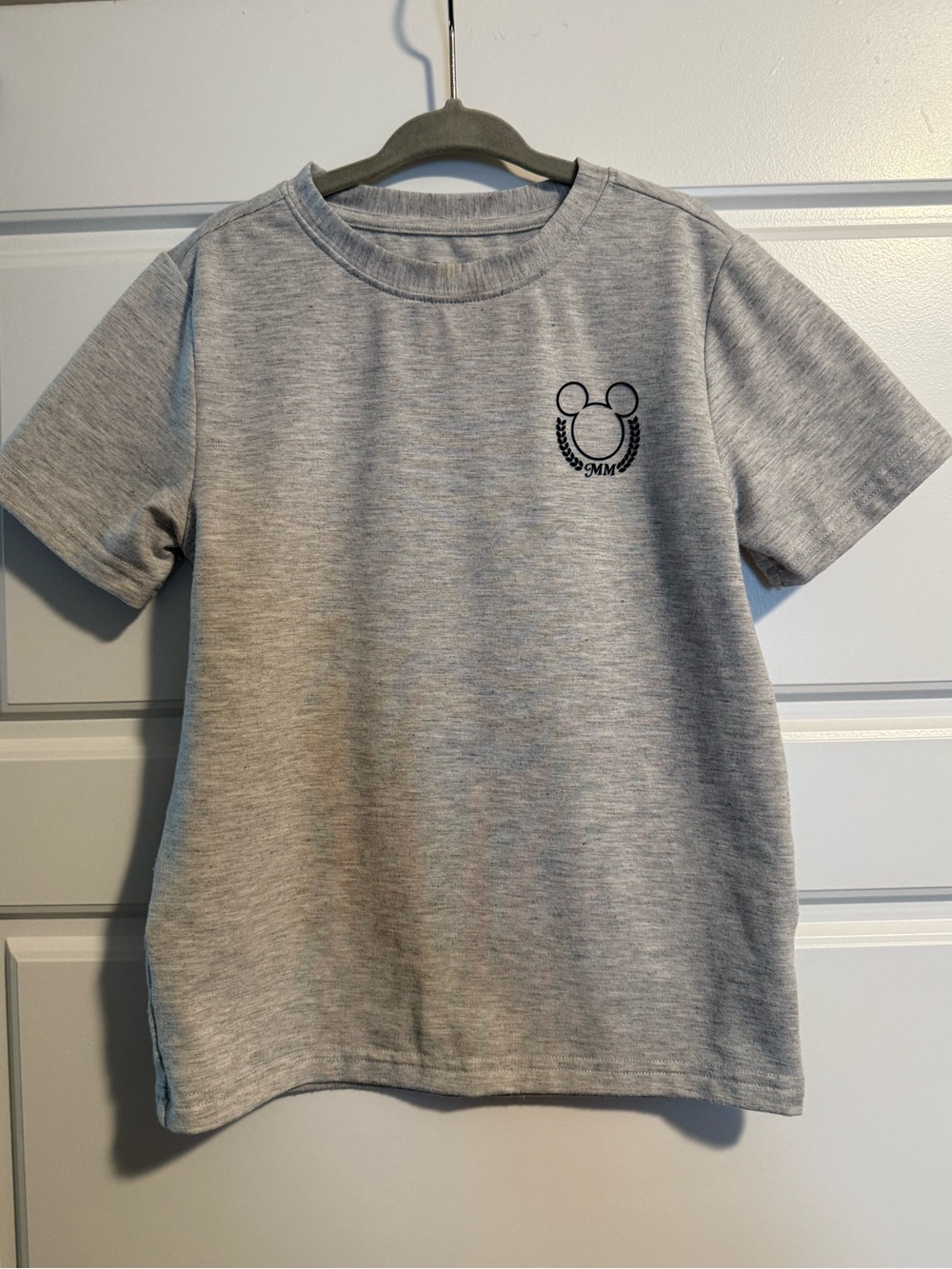 Janie and Jack Heather Gray Short Sleeve Tee with Mickey Mouse